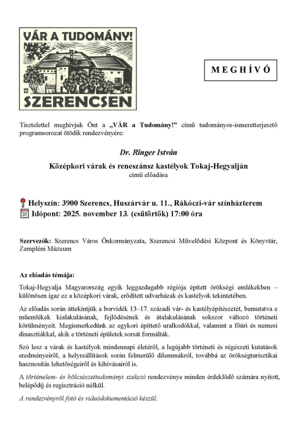 VÁR a Tudomány! 5. előadás