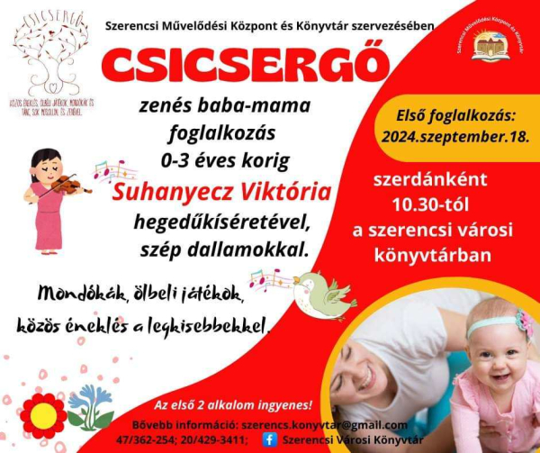 Csicsergő - zenés baba-mama foglalkozás